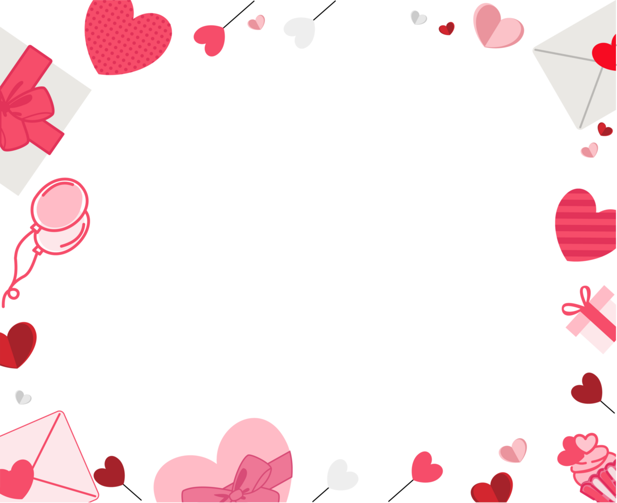 heart decoration background in paper style with empty space png