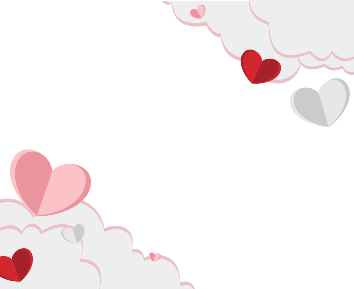 heart shaped valentine background and empty space for your message png