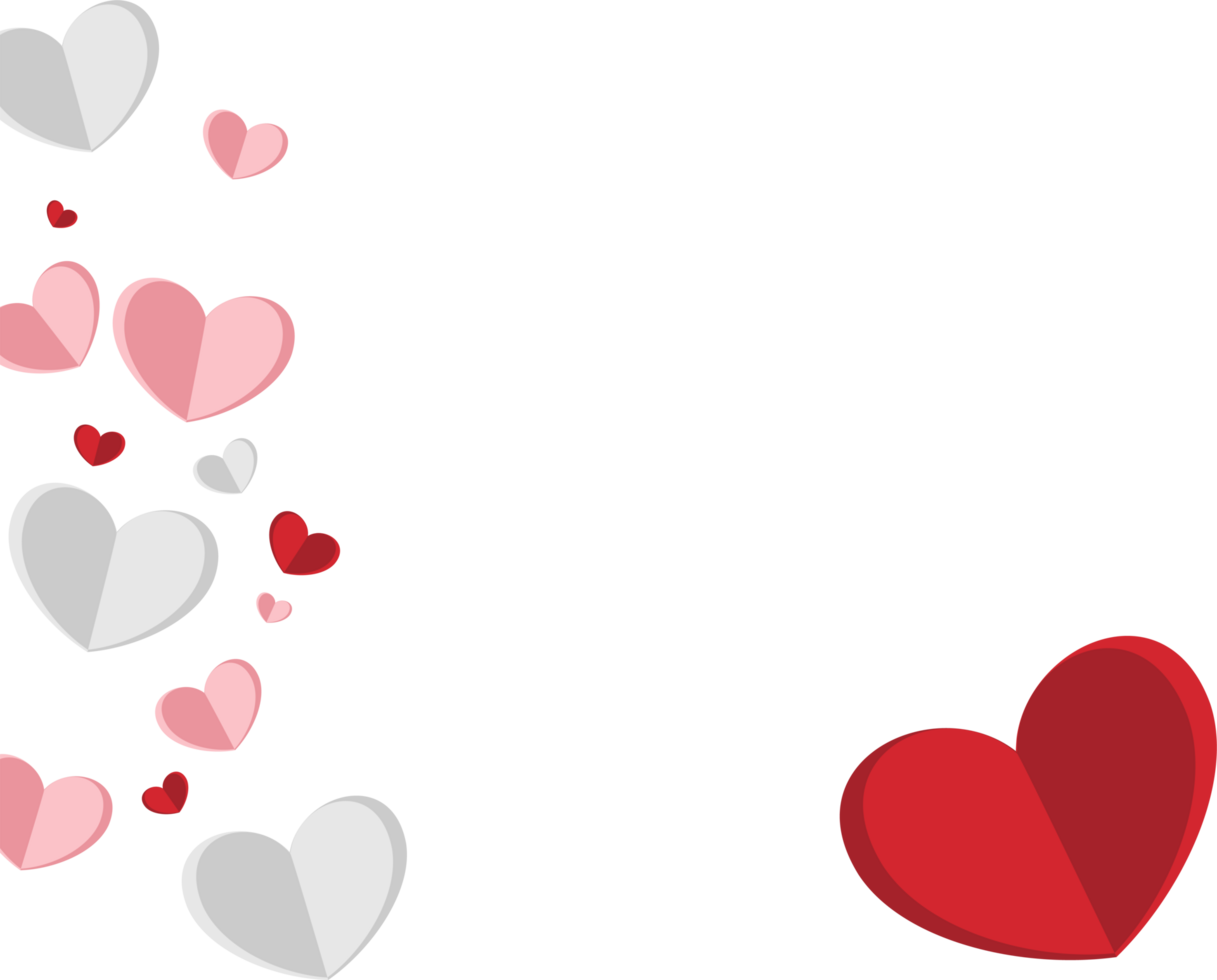 Valentines Day Background in Paper Style and Empty Space png