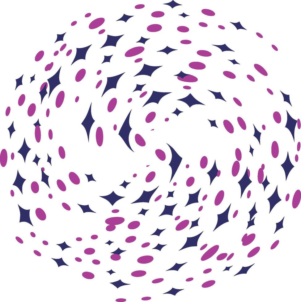 Abstract background with circles and stars vector