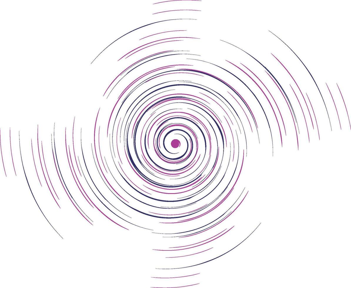 Geometric spiral, swirl, twirl element. Helix, volute and vortex icon vector