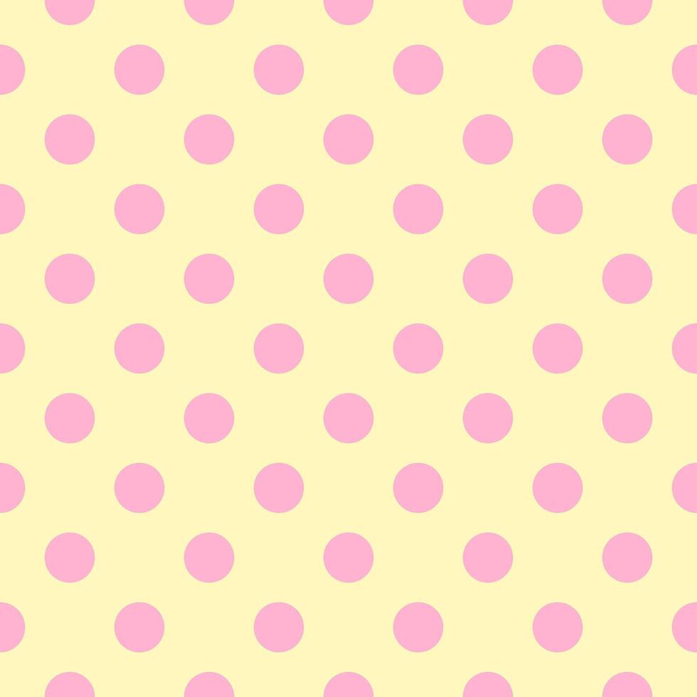 Cute Seamless Blend of Pink and Light Yellow. Polka dot pattern background vector