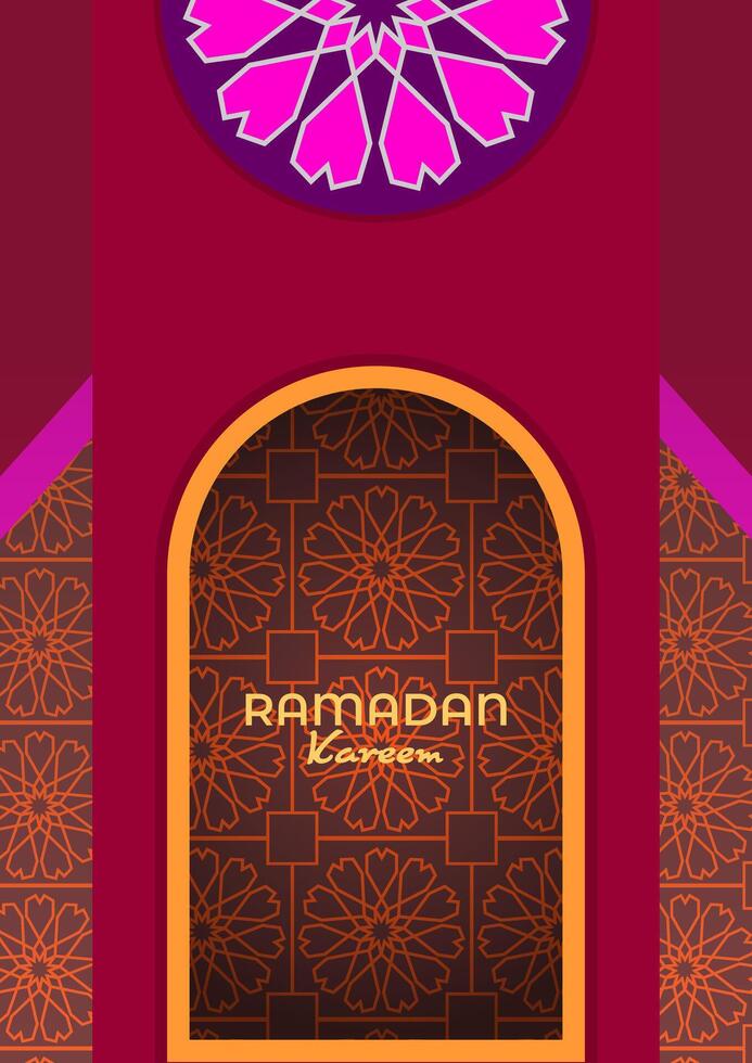 Ramadan Kareem design poster. Arabic calligraphy translates Ramadan Kareem, meaning generous Ramadan vector
