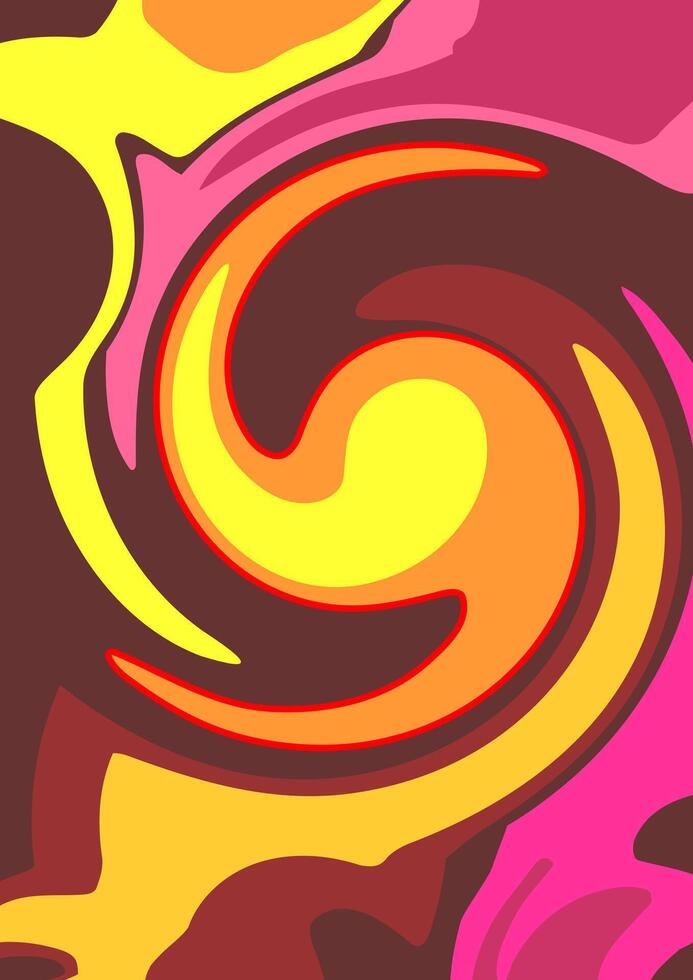 Colourful liquid swirl design minimalist style. Modern abstract art for advertising posters, promotions, covers vector