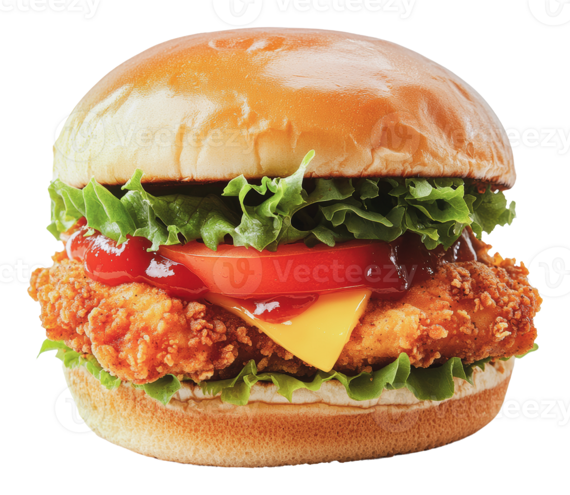 Fresh fried chicken sandwich, yum png