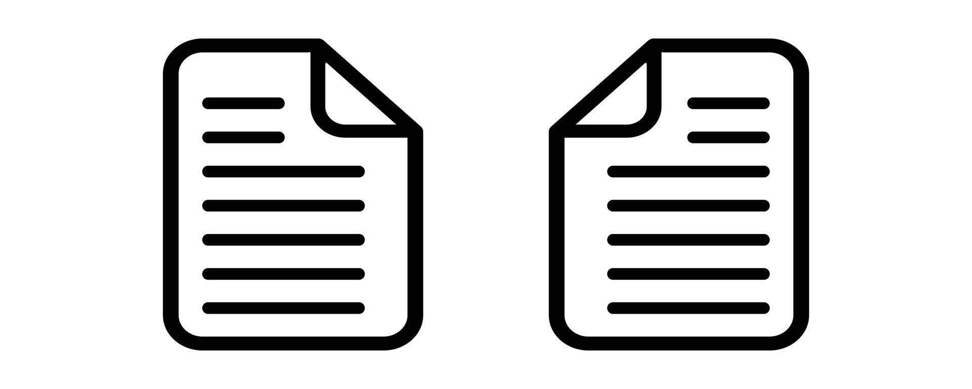 File document thin line icons, File line icon symbol for website design and development. vector