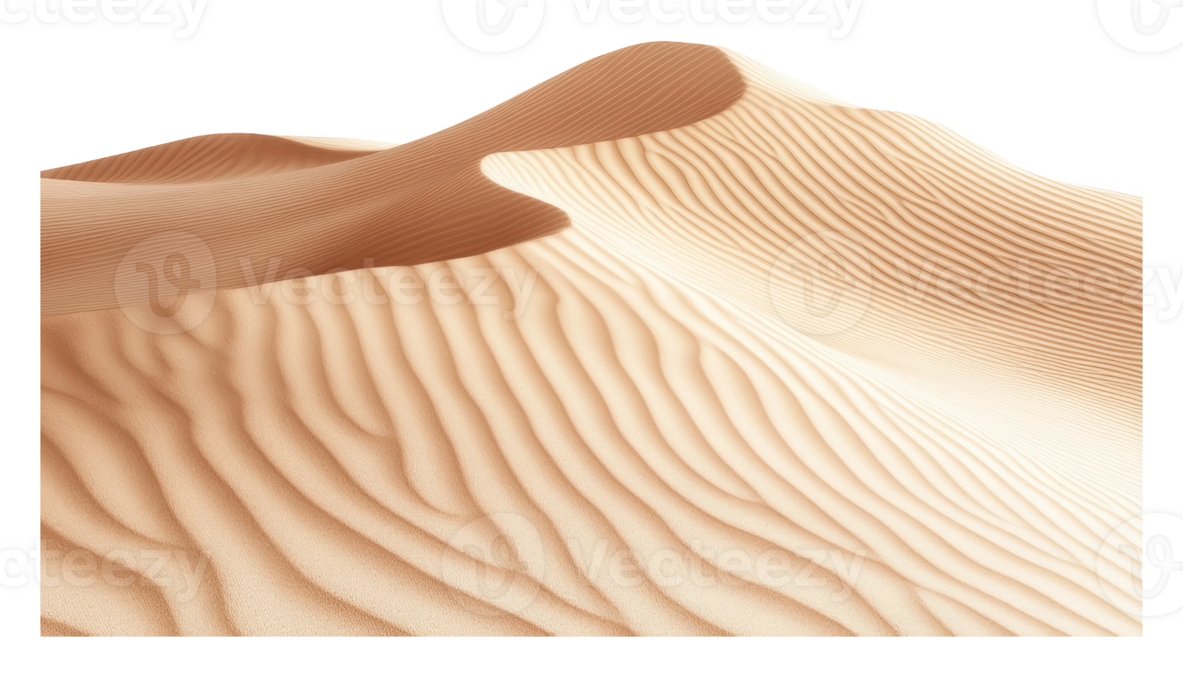 Rippling sand dunes under the bright sun png