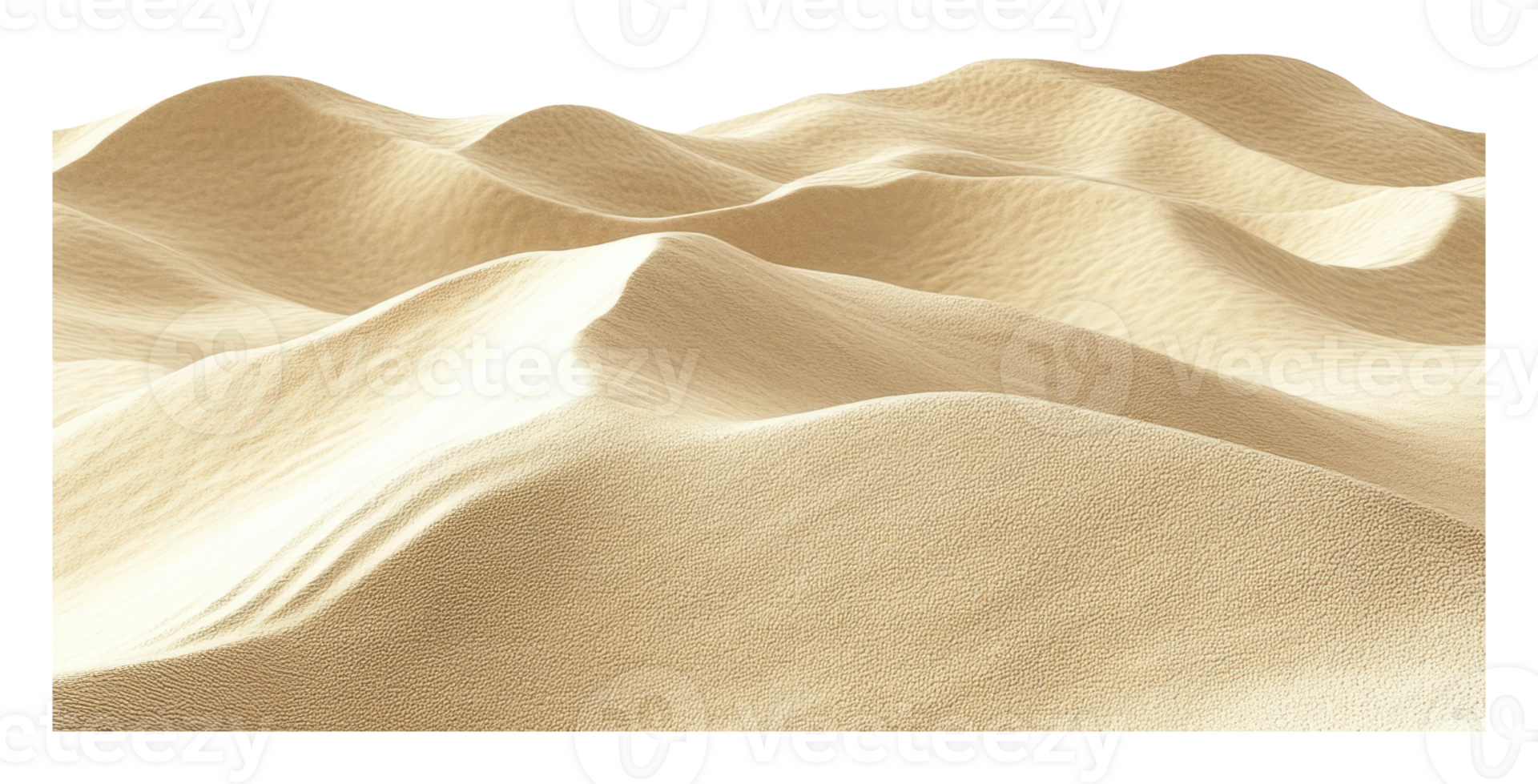 Golden sand waves in a calm desert png