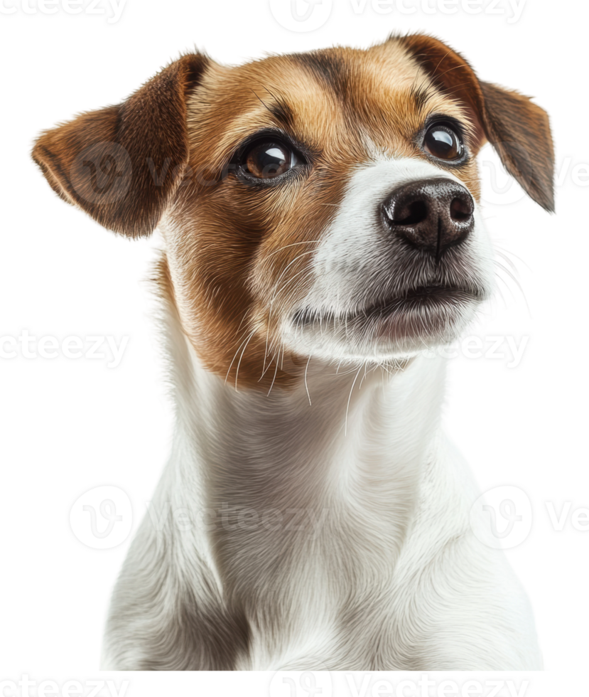 Close-up of a dog with expressive eyes and fur png
