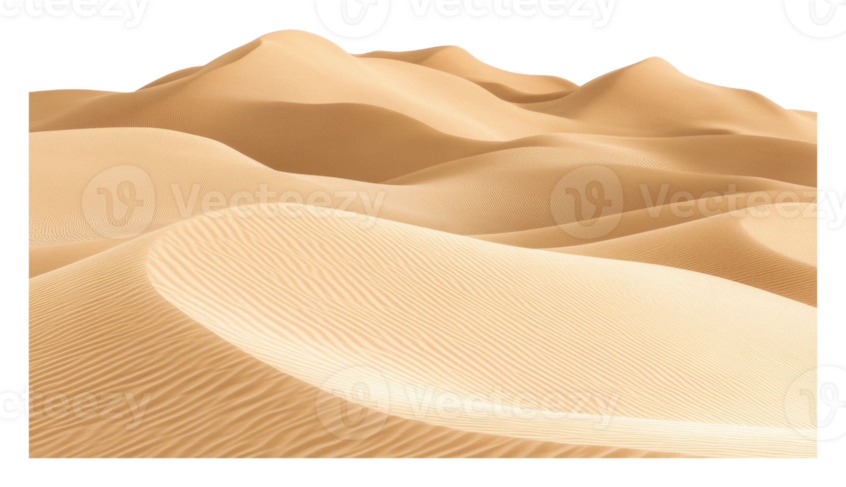 Golden dunes span the desert landscape png