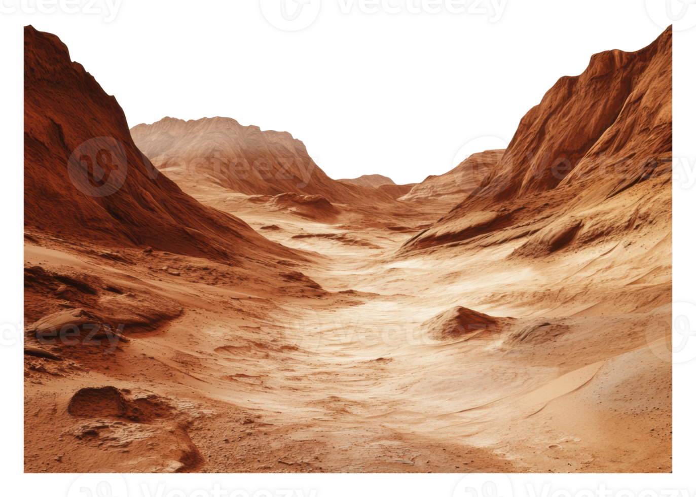 Remote mountainous desert landscape png