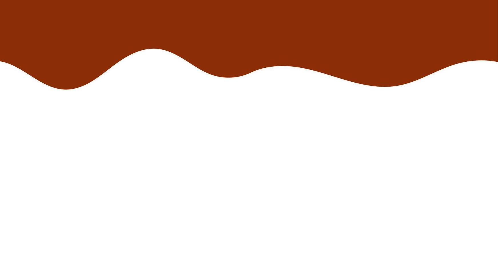 Seamless dripping chocolate illustration for banner or packaging design. Chocolate melted on a white background. Melting caramel. Dripped chocolate pattern. vector