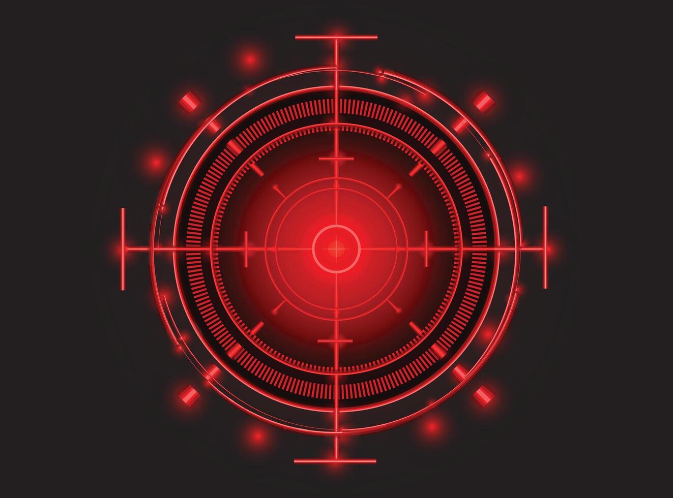 Tech-Enhanced Target Sight Focus vector