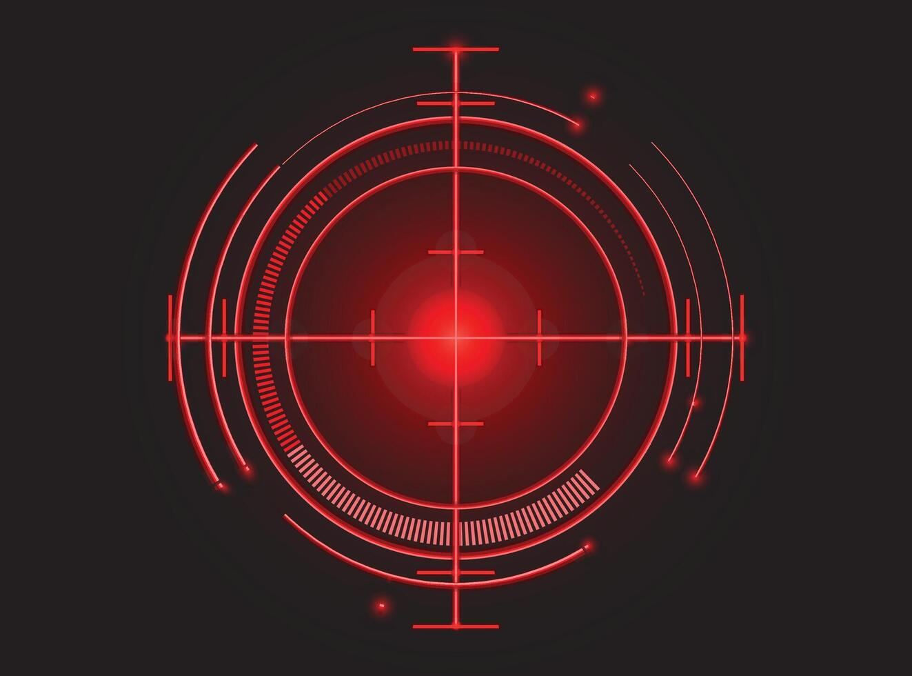 Bright Neon Target Display Focus vector