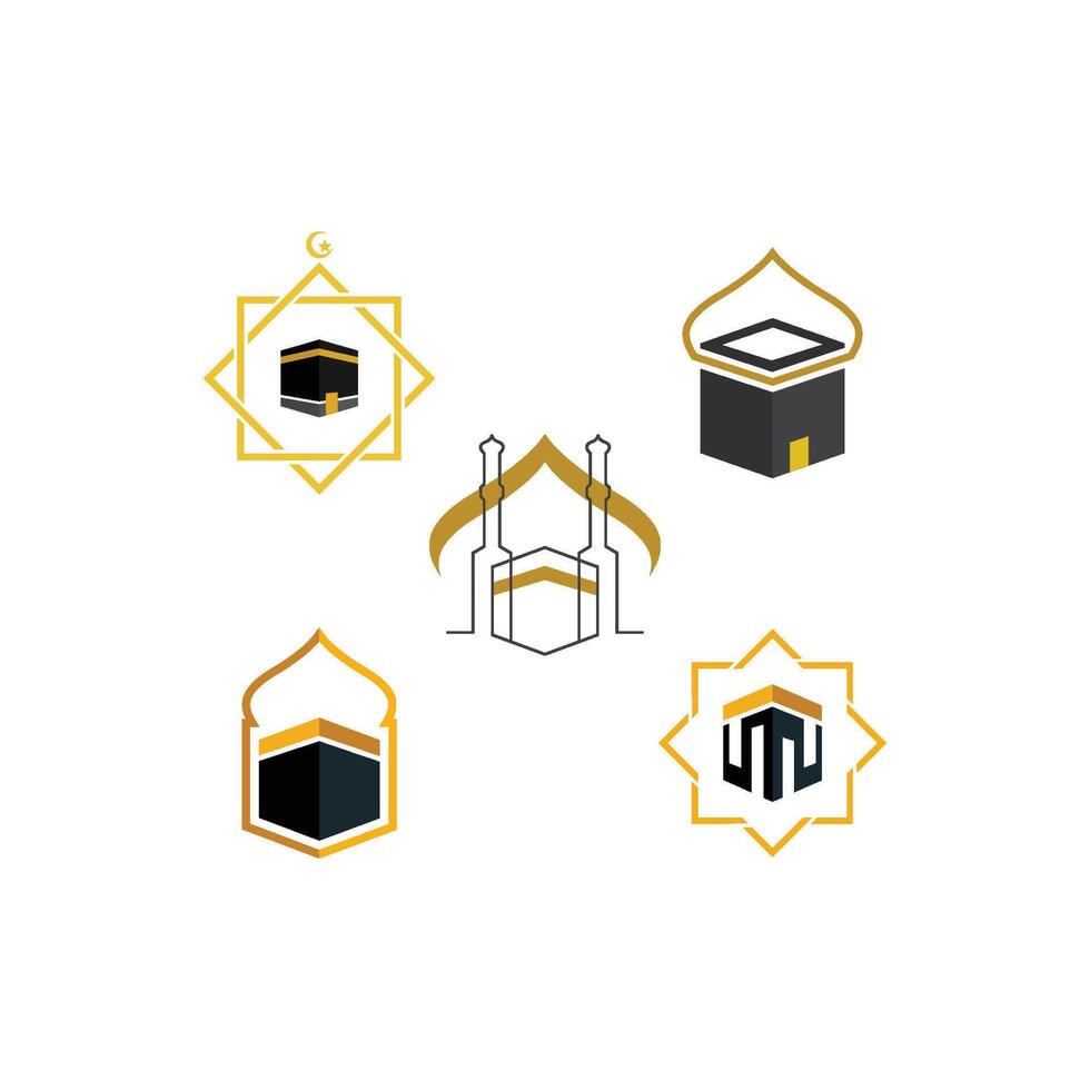 kaaba flat design template vector