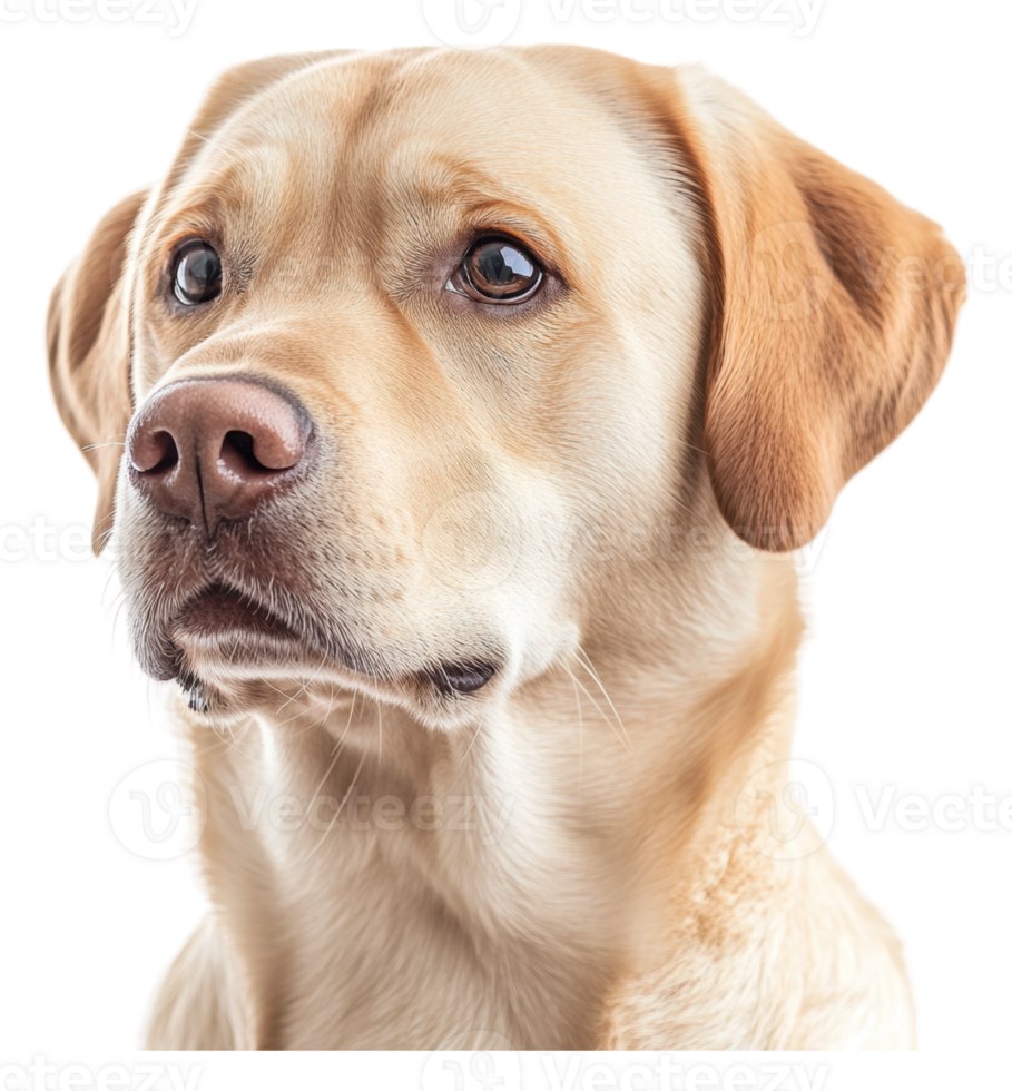 Thoughtful golden Labrador portrait png