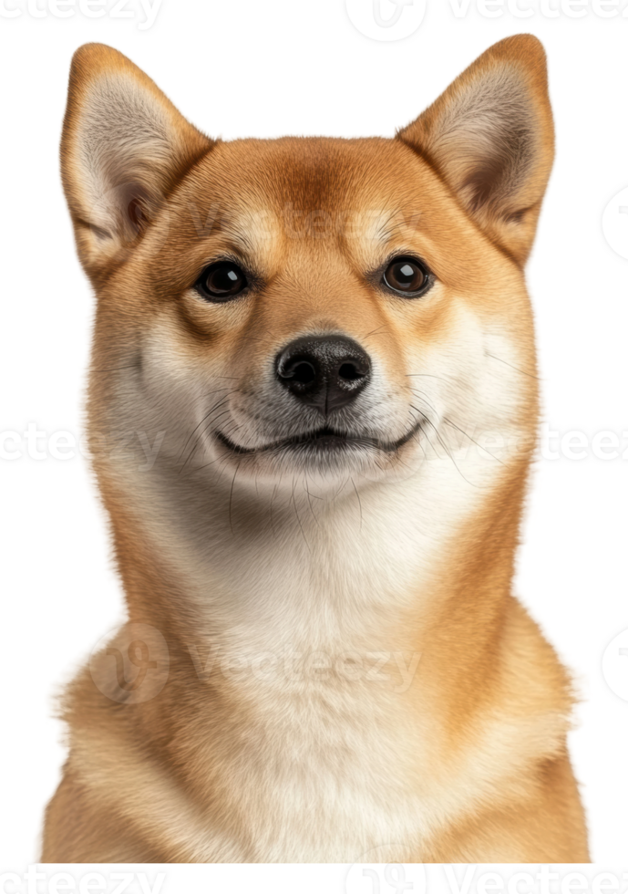 Friendly Shiba Inu with a charming expression png