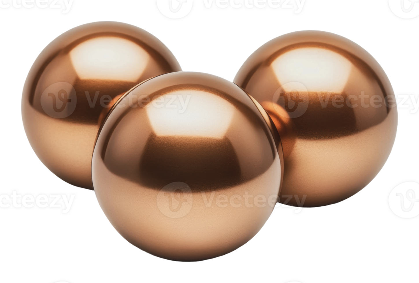 Three shiny spheres grouped closely png