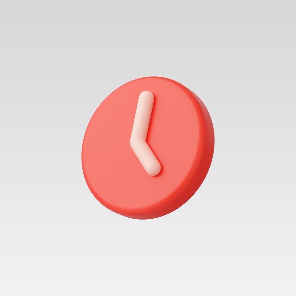 3d Realistic Clock or reminder icon illustration vector