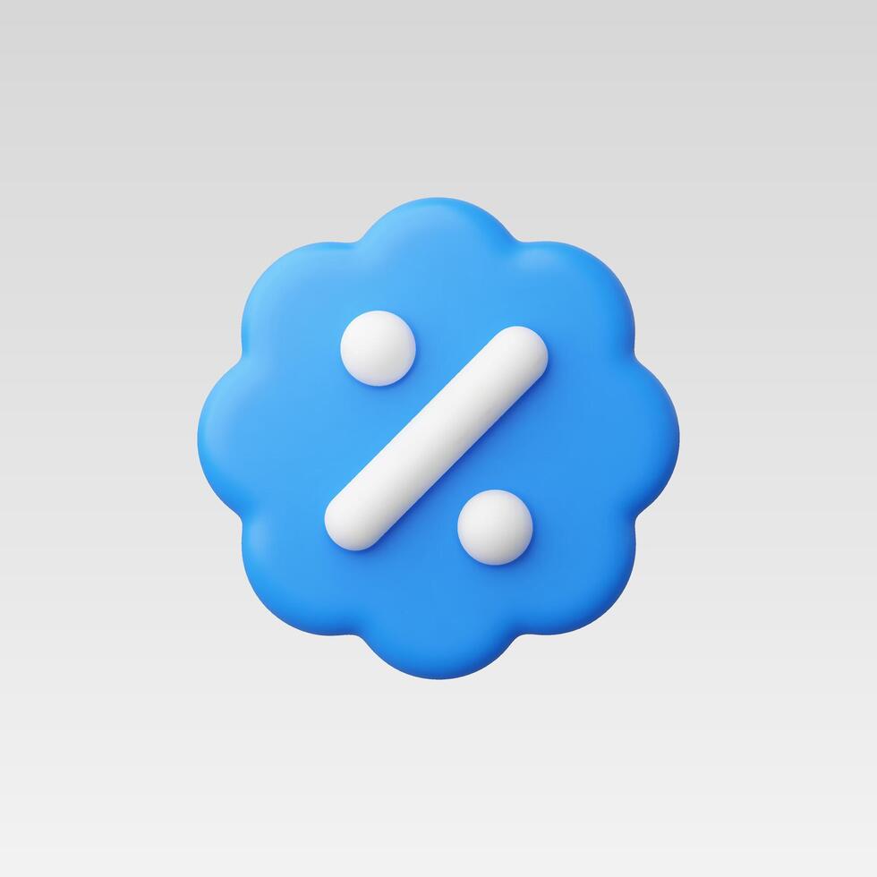 3d Realistic Badge discount price Icon illustration vector