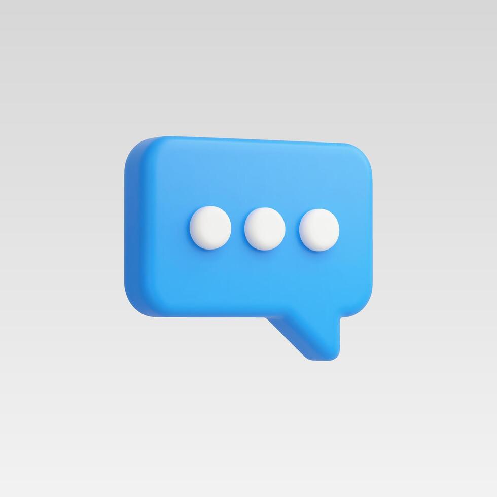 3d Realistic Chat or Message Icon illustration vector