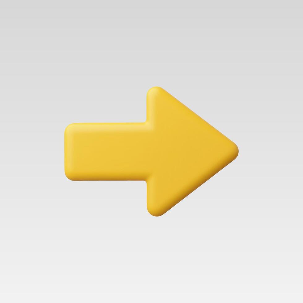 3d Realistick Right Arrow Illustration vector