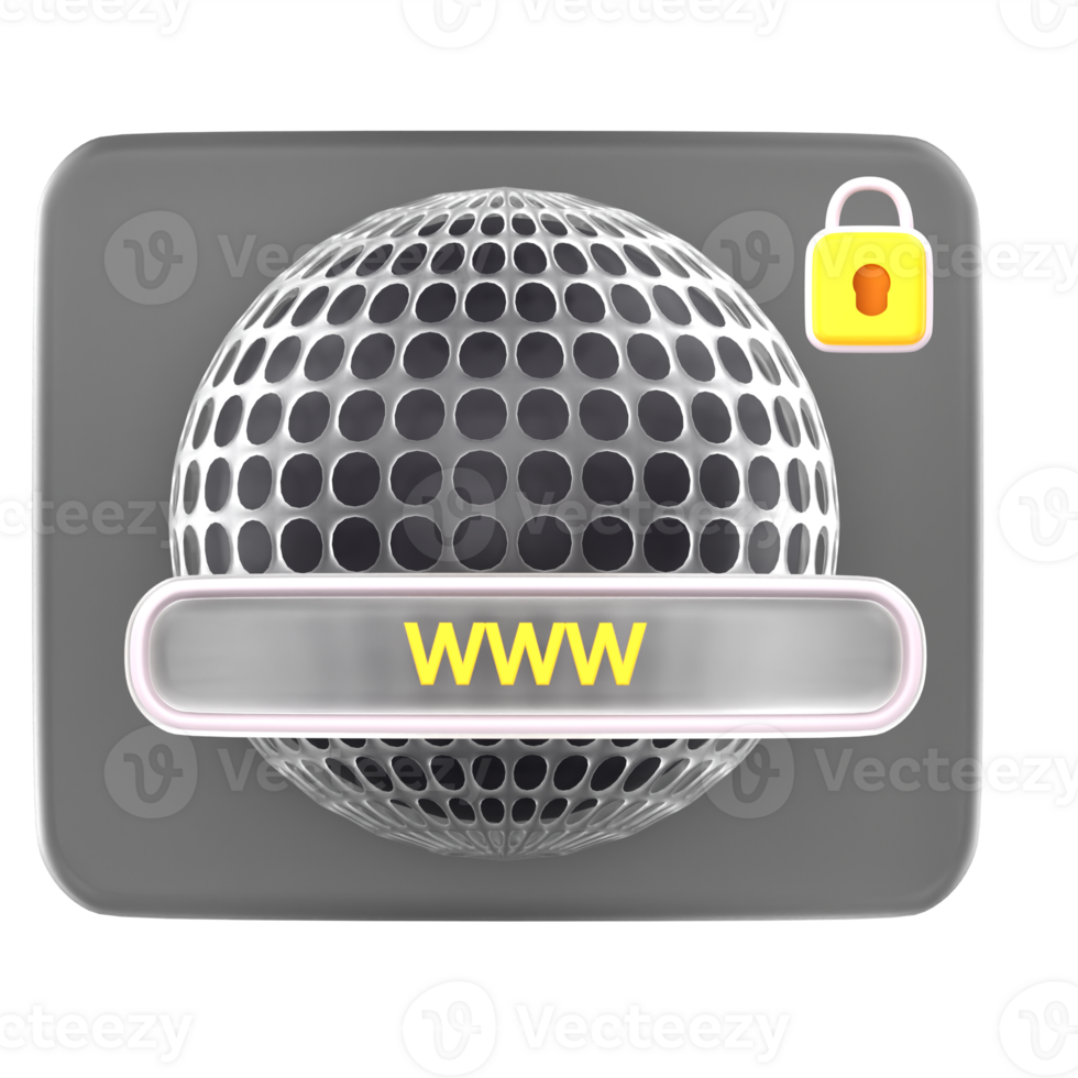3d illustration web protection png