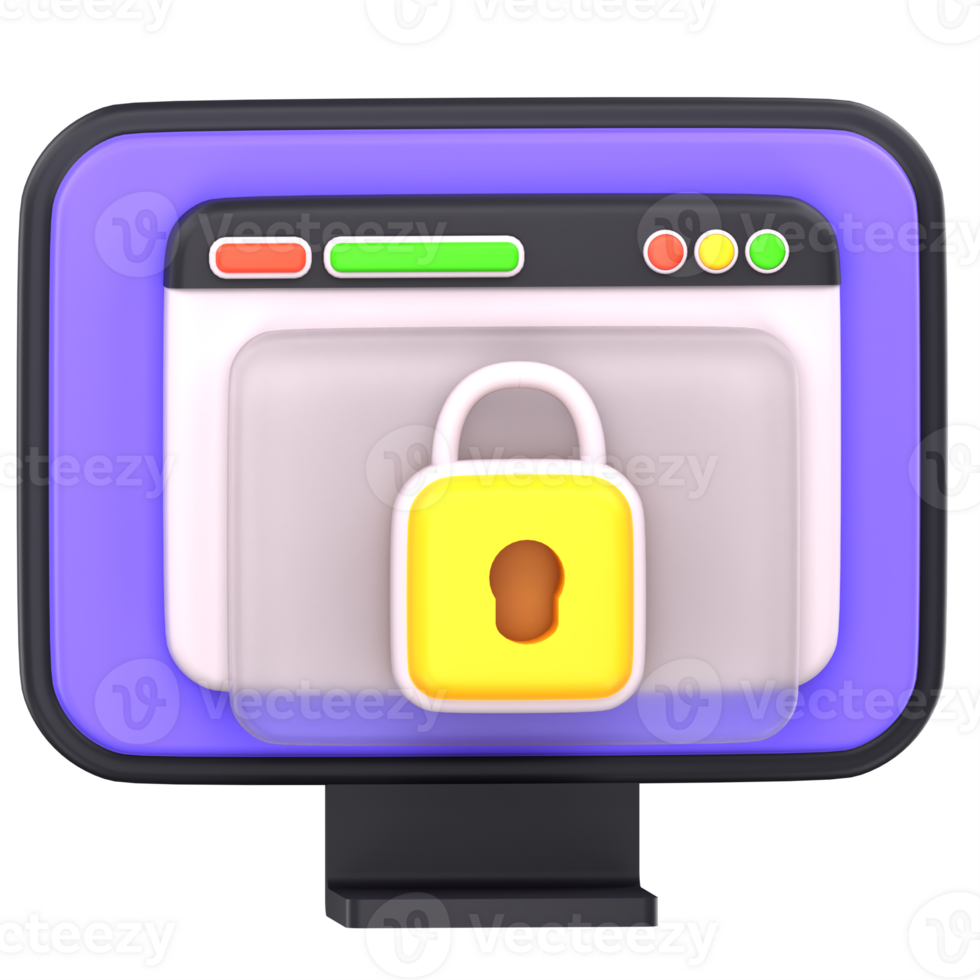 3d illustration computer protection png