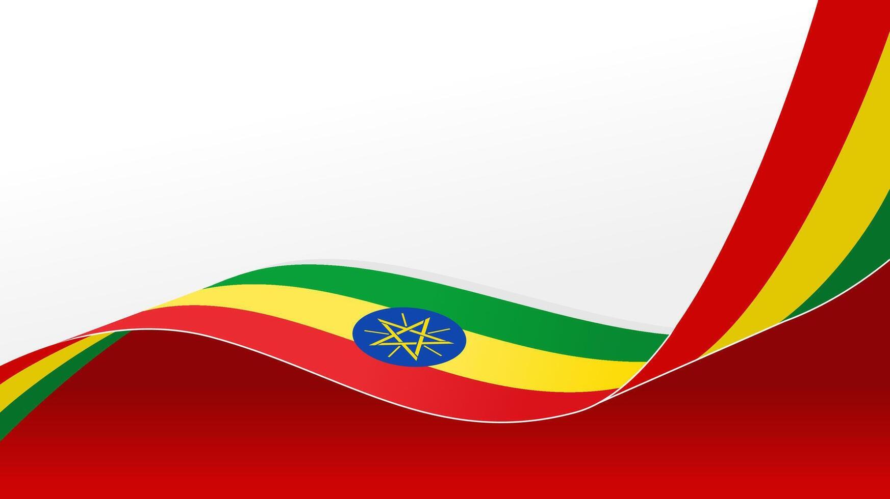Waving flag of ethiopia, suitable for banner national day vector