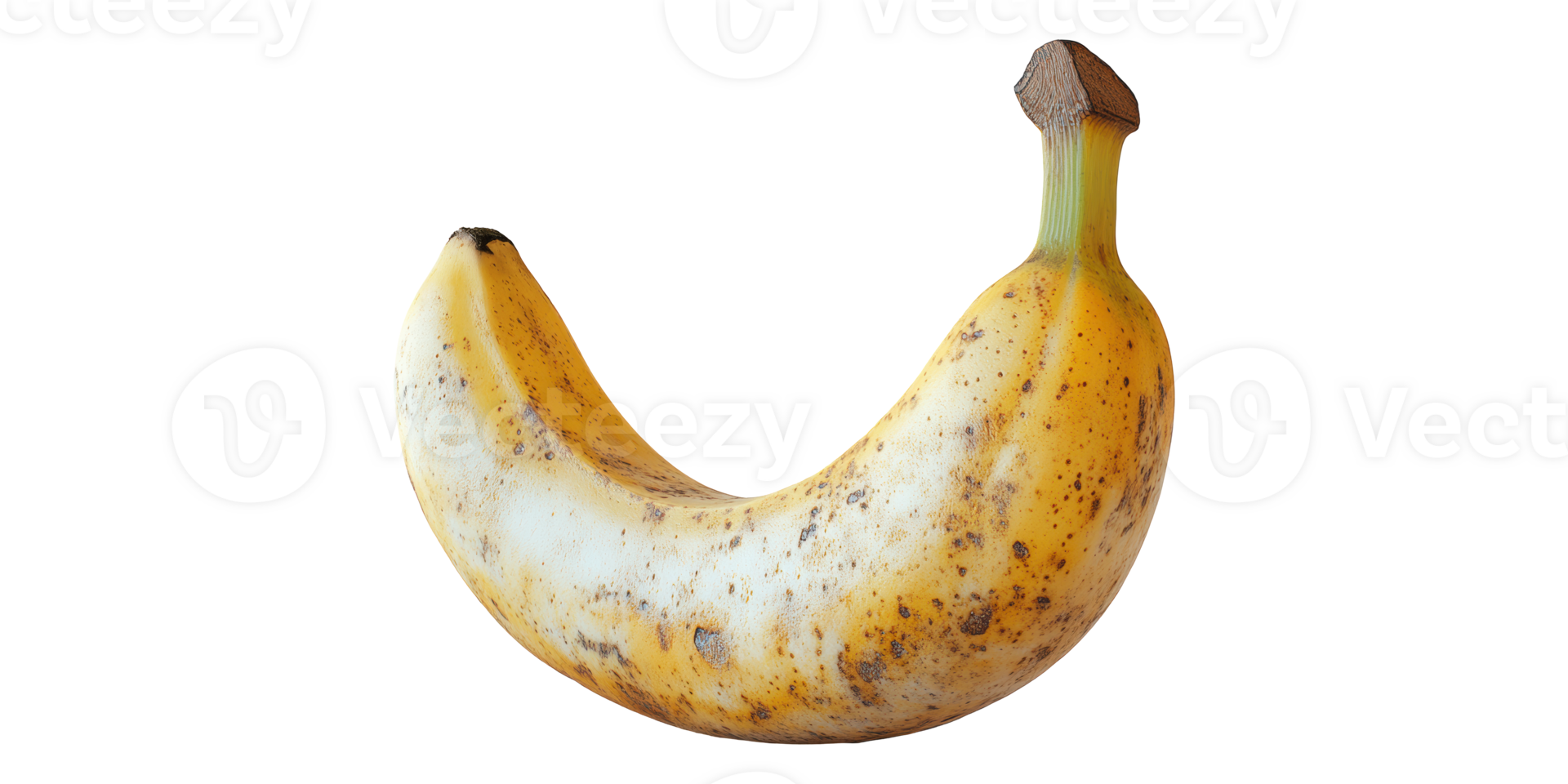 Single Ripe Banana Isolated on Transparent Background png