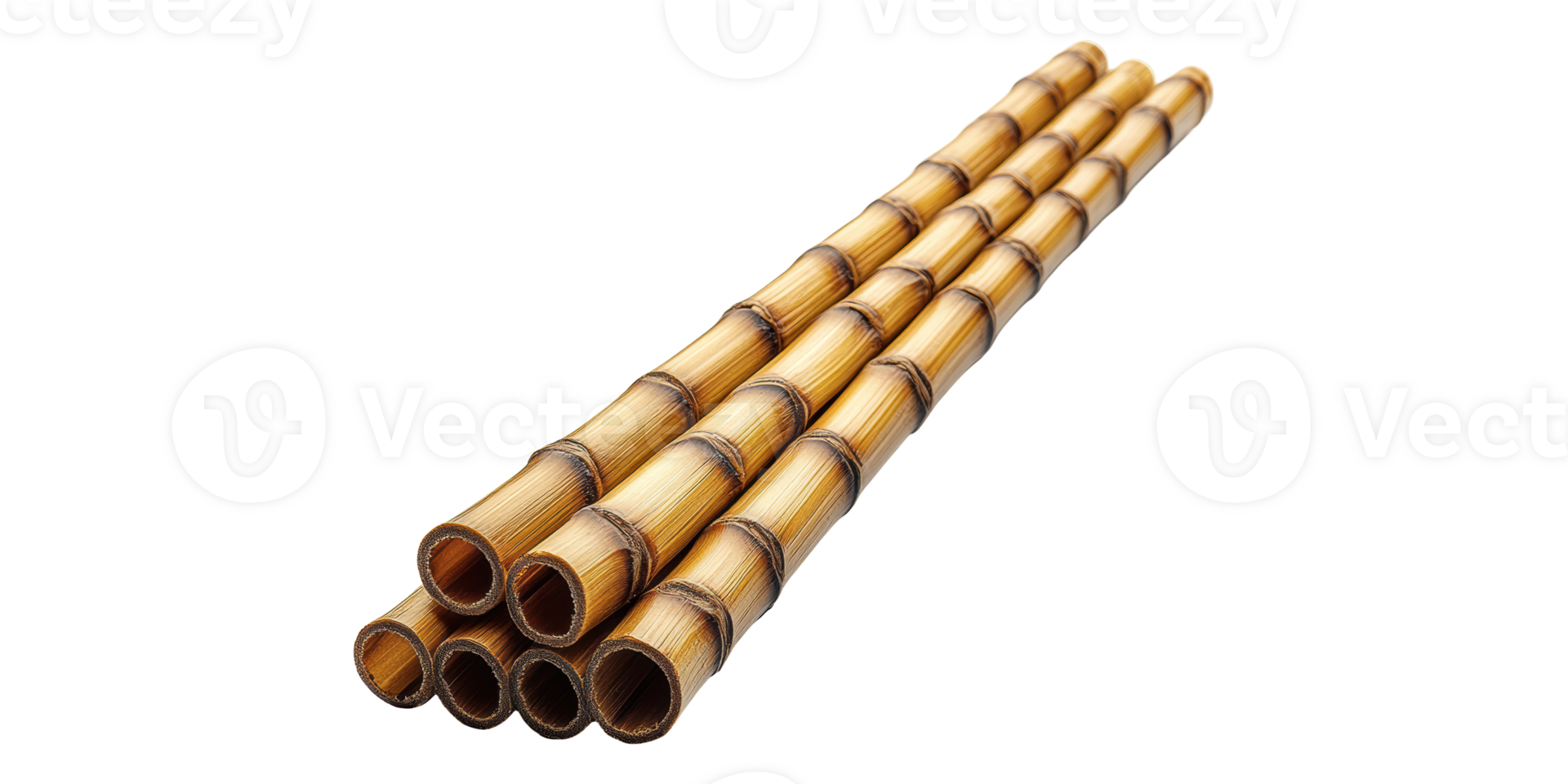 Stacked Bamboo Sticks Isolated on Transparent Background png