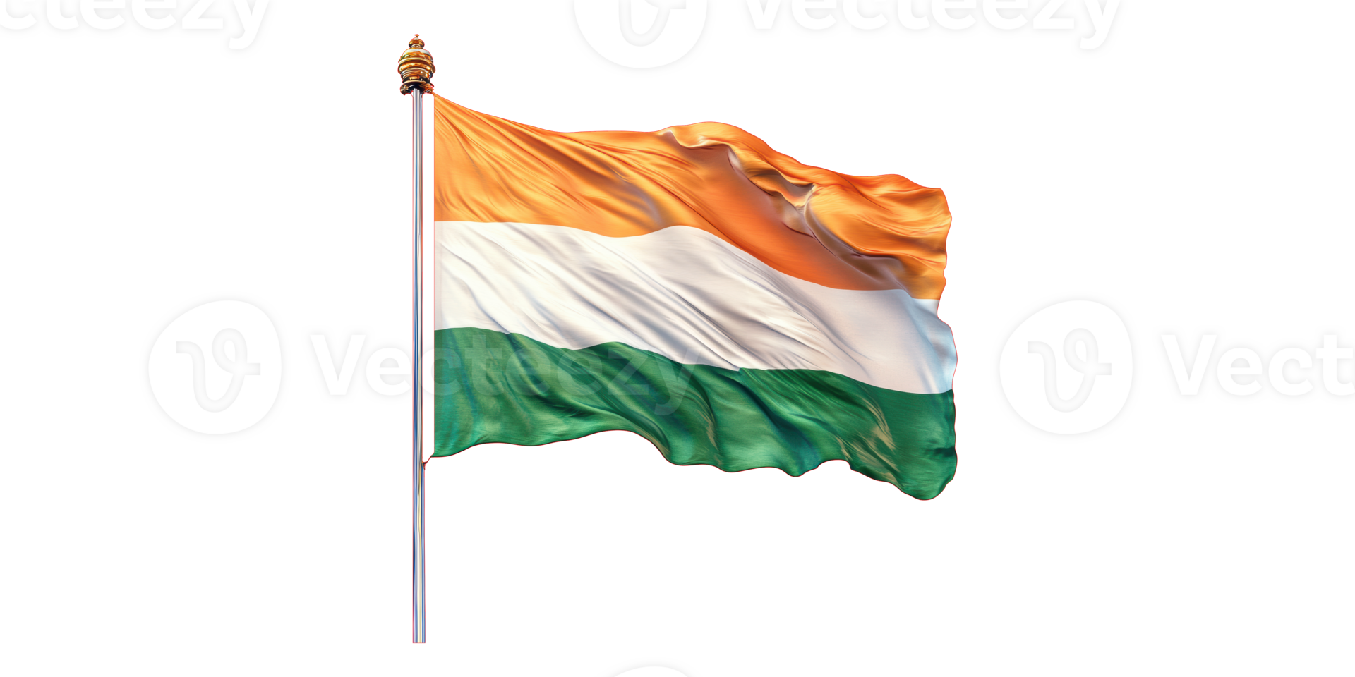 Waving Indian Flag Isolated on Transparent Background png