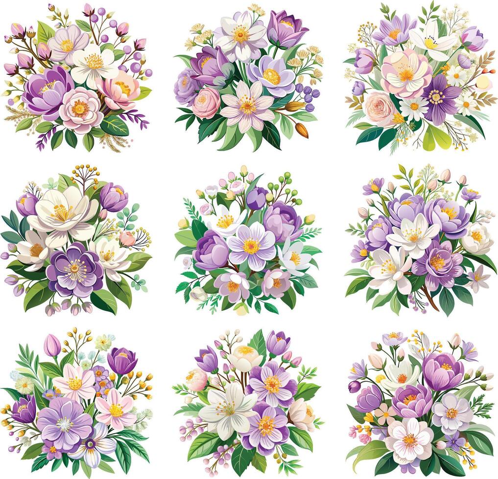 Beautiful Watercolor Floral and Cute hand drawn flat flowers, leaves, berries, card, banner, poster, wedding invitation. Floral spring poster vector