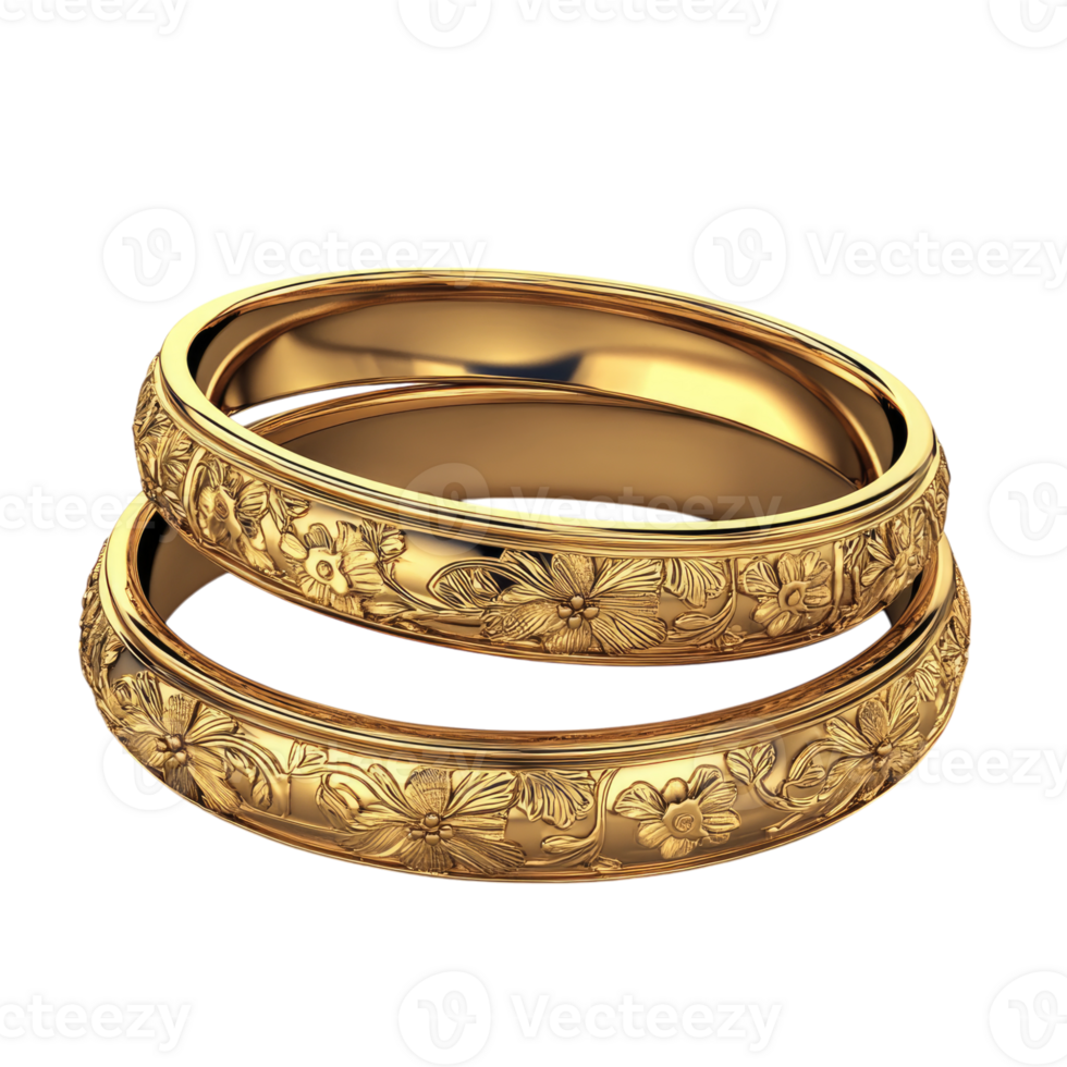 modern golden bangles png