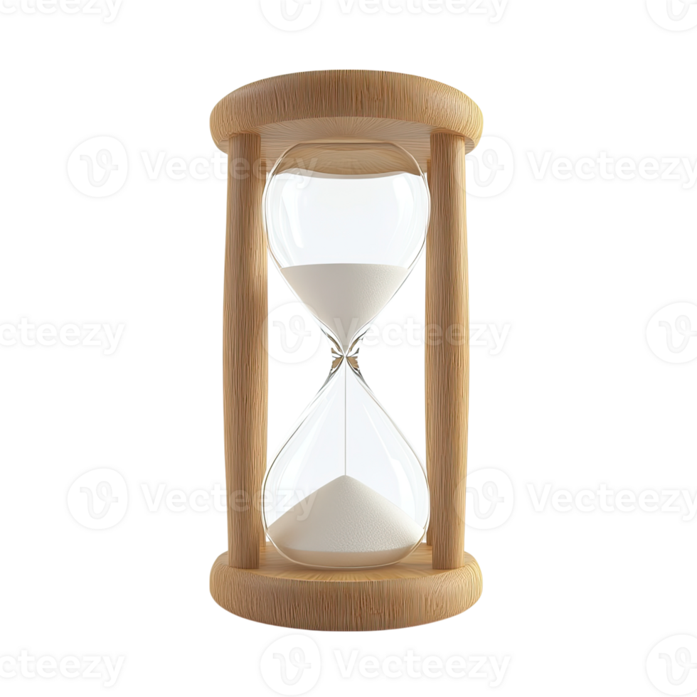 simple wooden hourglass png