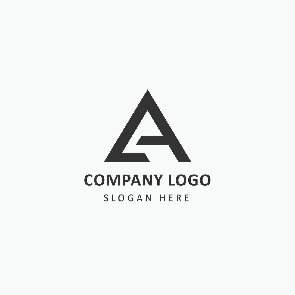 Letter A shape logo template vector