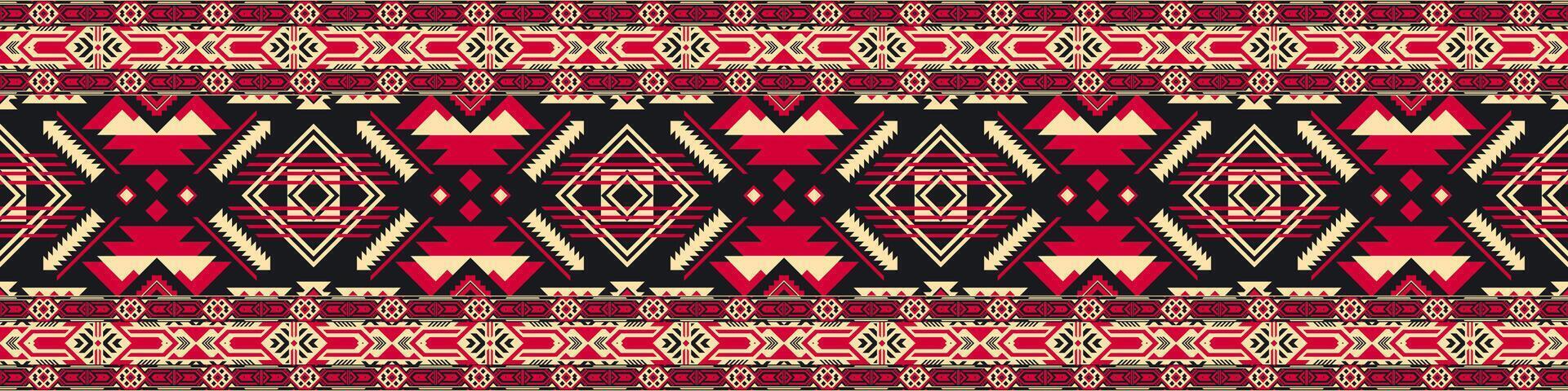 Navajo ethnic pattern quilt blanket, seamless pattern vector
