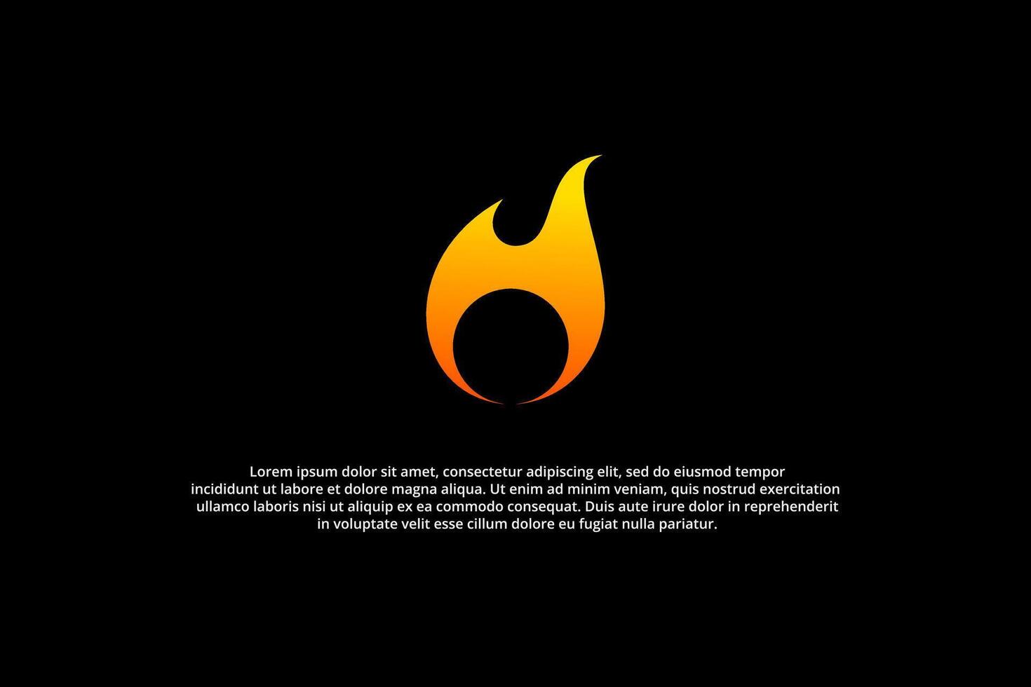 letter o and fire modern logo vector