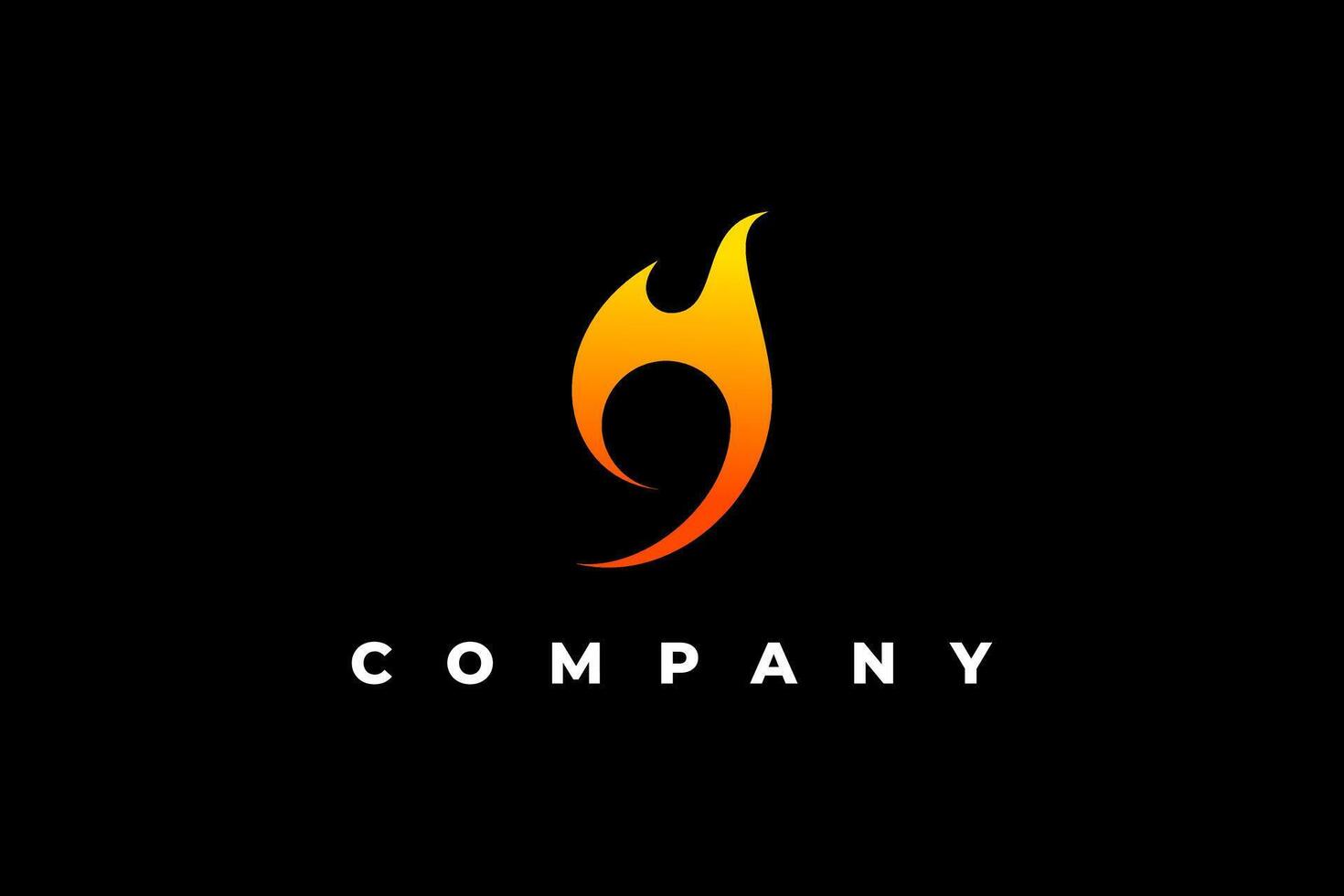 letter g and fire modern logo vector