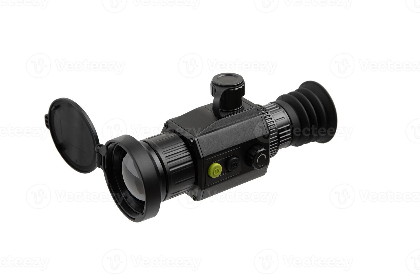 Modern monocular thermal imager isolate on a white. A device for fixing thermal radiation. photo
