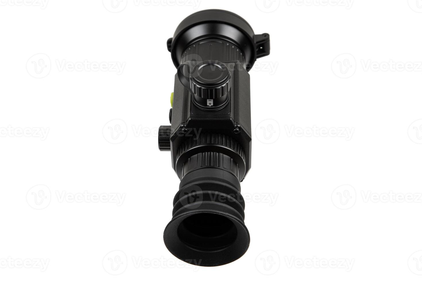 Modern monocular thermal imager isolate on a white. A device for fixing thermal radiation. photo