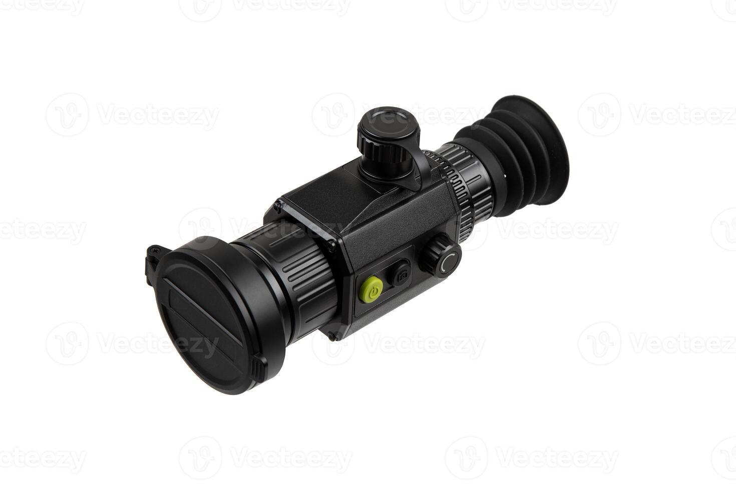 Modern monocular thermal imager isolate on a white. A device for fixing thermal radiation. photo