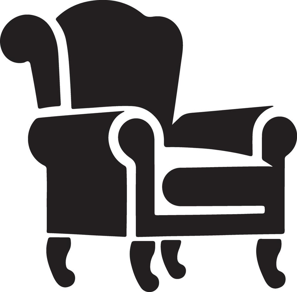 An icon of a chair on a white background vector
