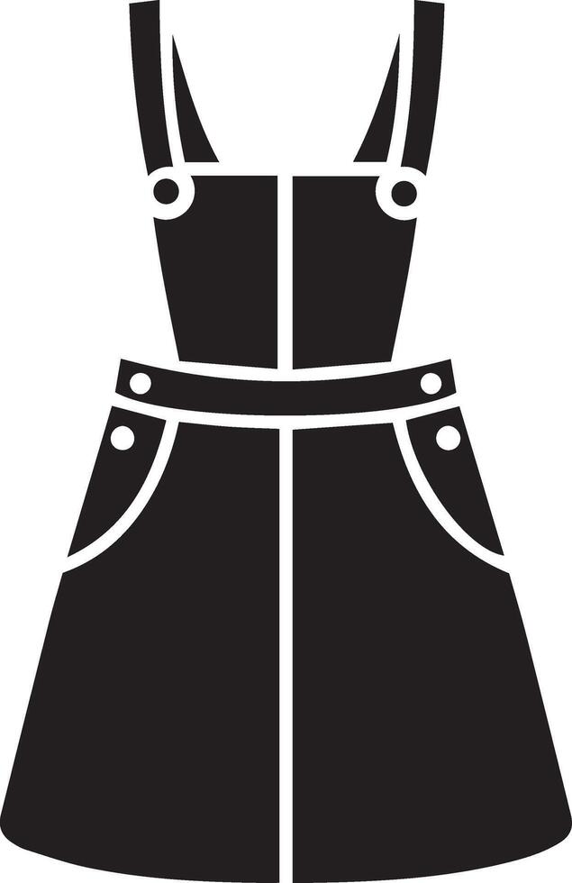 A black and white dress with a white collar vector