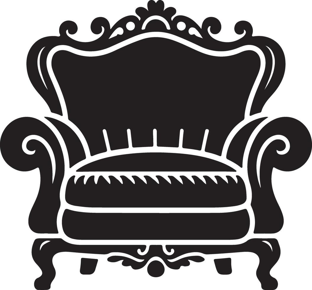 An old style chair with ornate design vector