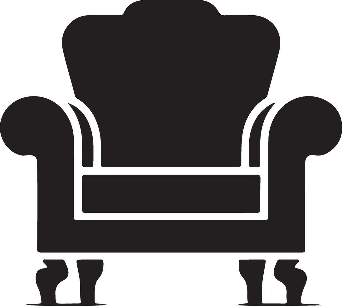 An armchair icon on a white background vector