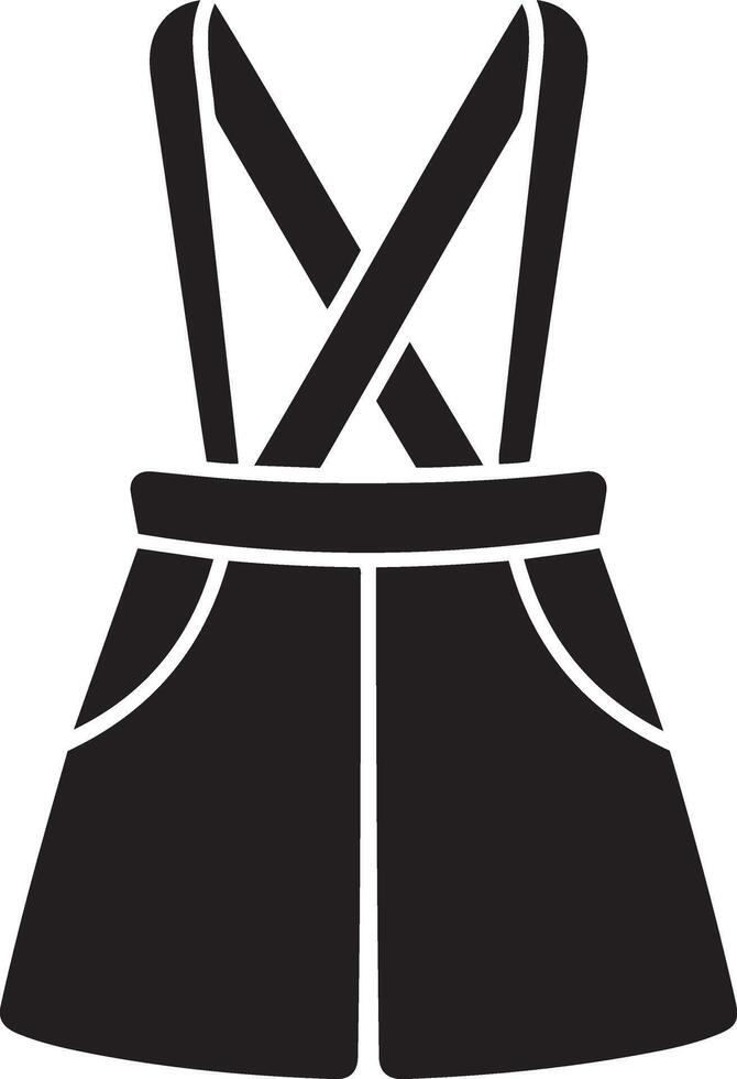 A black and white illustration of a skirt vector
