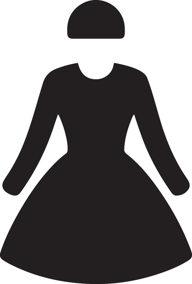 A black dress silhouette on a white background vector