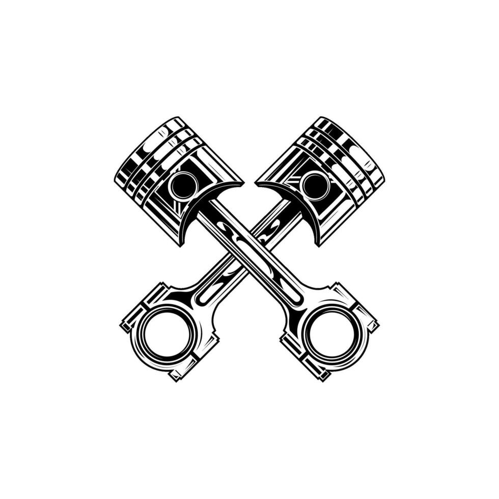 double piston logo vector