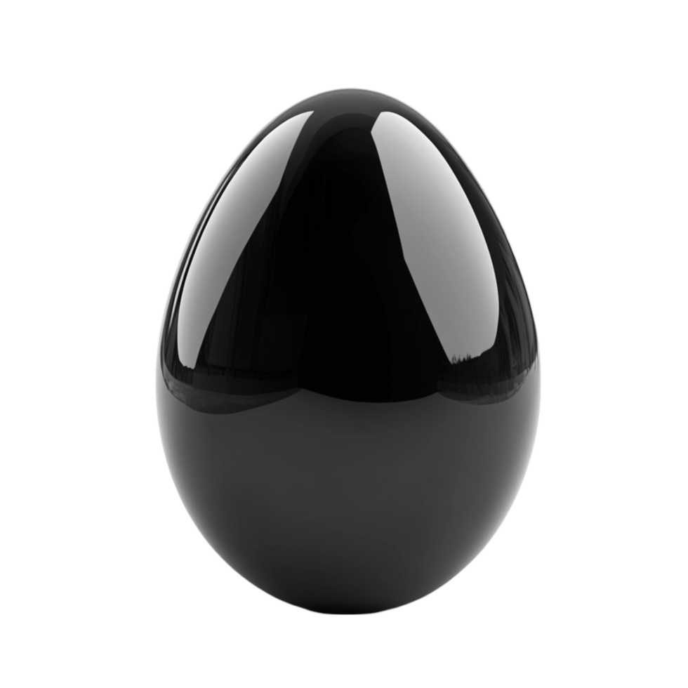 black egg on transparent background png